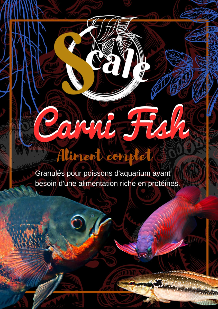 Carni Fish 1000gr nourriture pour poissons PRÉDATEURS et CARNIVORES ...