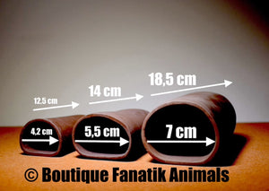 Tube de ponte artisanal pour loricaridés en terre cuite boutique Fanatik Animals